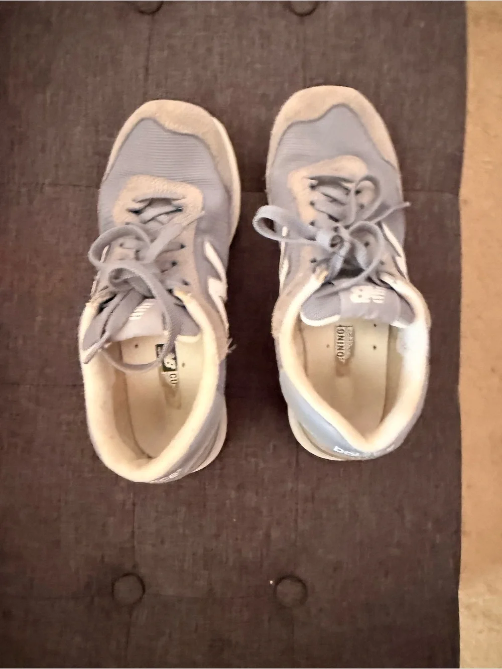 New Balance Light Gray Lace-Up Athletic Sneakers